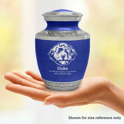 Small Cockapoo Pet Cremation Urn - Royal Blue