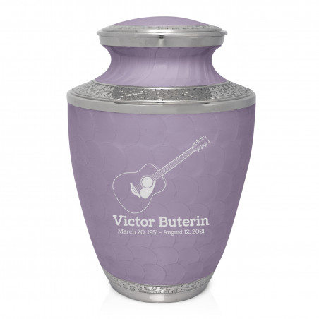 Acoustic Guitar Cremation Urn - Regal Purple
