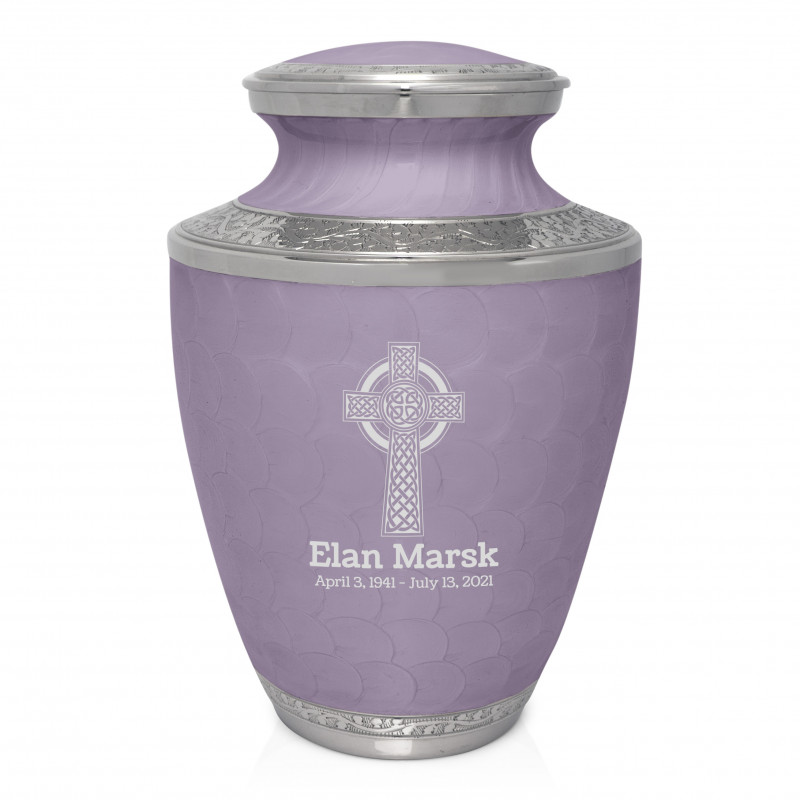 Celtic Cross Cremation Urn - Regal Purple