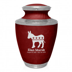 Democratic Donkey Cremation Urn - Rose Red
