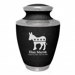 Democratic Donkey Cremation Urn - Ebony Black