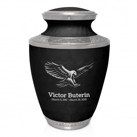 Eagle Cremation Urn - Ebony Black