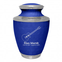 Electric Guitar Cremation Urn - Royal Blue