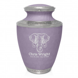 Elephant Cremation Urn - Regal Purple