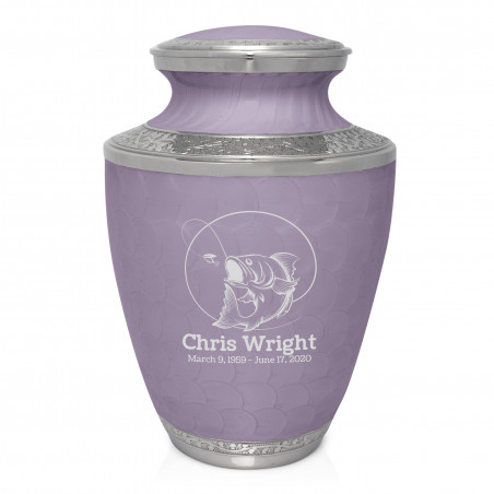 Lure Hit Fishing Cremation Urn - Regal Purple