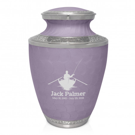 Fishing Boat Cremation Urn - Regal Purple