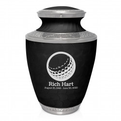 Golf Ball Cremation Urn - Ebony Black