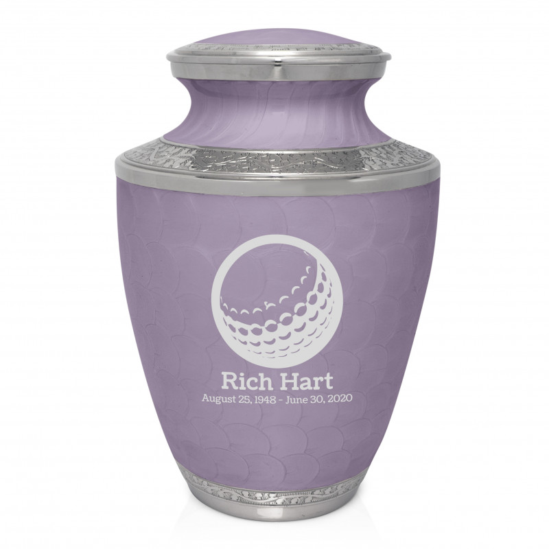 Golf Ball Cremation Urn - Regal Purple