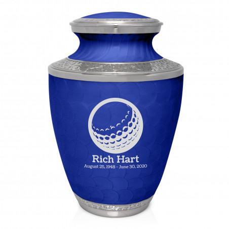 Golf Ball Cremation Urn - Royal Blue