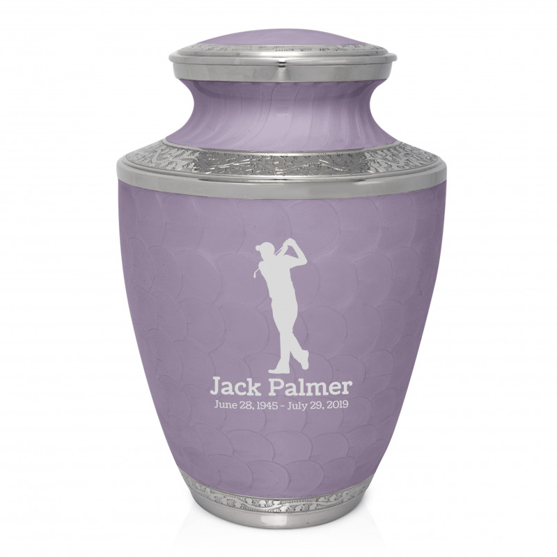 Golfer Cremation Urn - Regal Purple