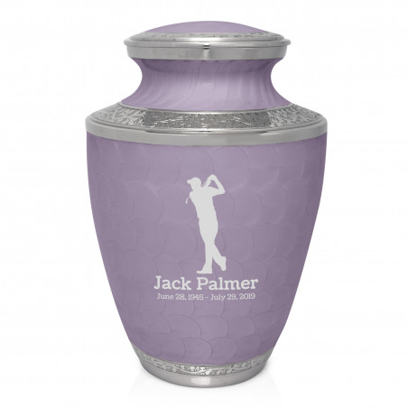 Golfer Cremation Urn - Regal Purple