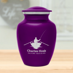 Fisherman Boat Sharing Urn - Purple Luster
