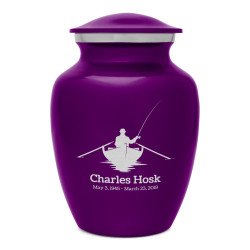 Fisherman Boat Sharing Urn - Purple Luster