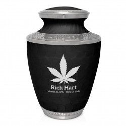 Marijuana Cremation Urn - Ebony Black
