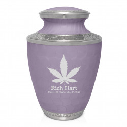 Marijuana Cremation Urn - Regal Purple