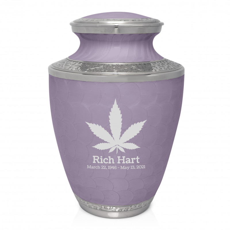 Marijuana Cremation Urn - Regal Purple