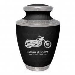Motorcycle Cremation Urn - Ebony Black