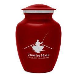 Fisherman Boat Sharing Urn - Ruby Red
