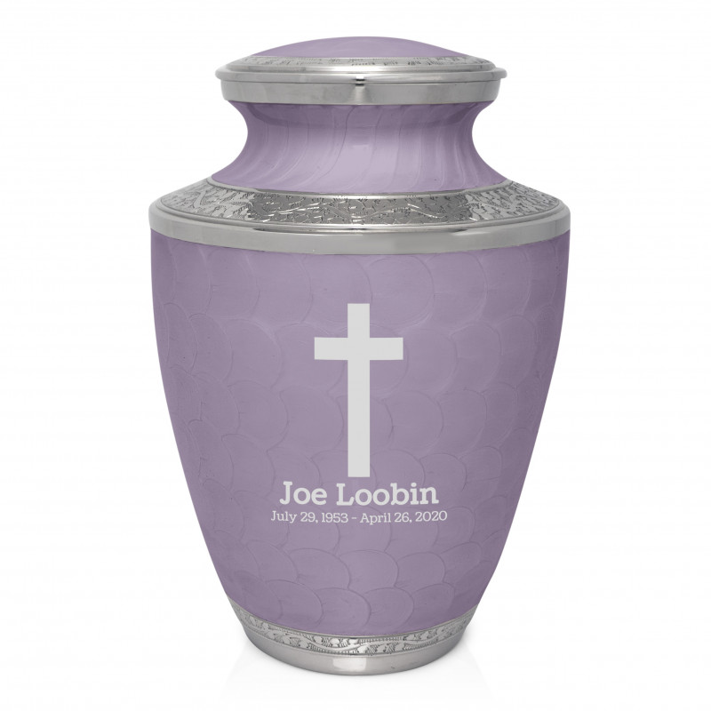 Cross Cremation Urn - Regal Purple