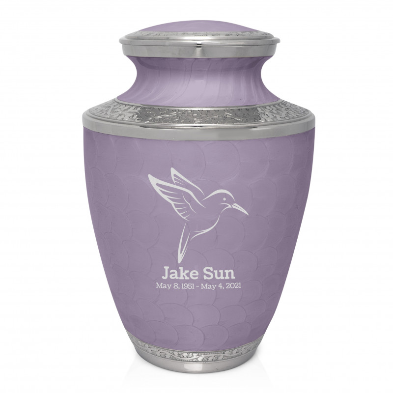 Hummingbird Cremation Urn - Regal Purple
