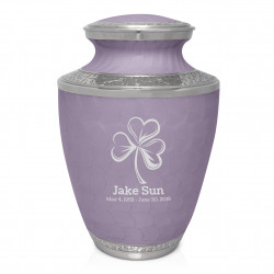 Shamrock Cremation Urn - Regal Purple