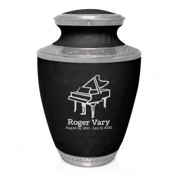 Piano Cremation Urn - Ebony Black