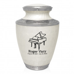 Piano Cremation Urn - Radiant White