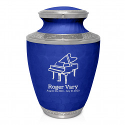 Piano Cremation Urn - Royal Blue