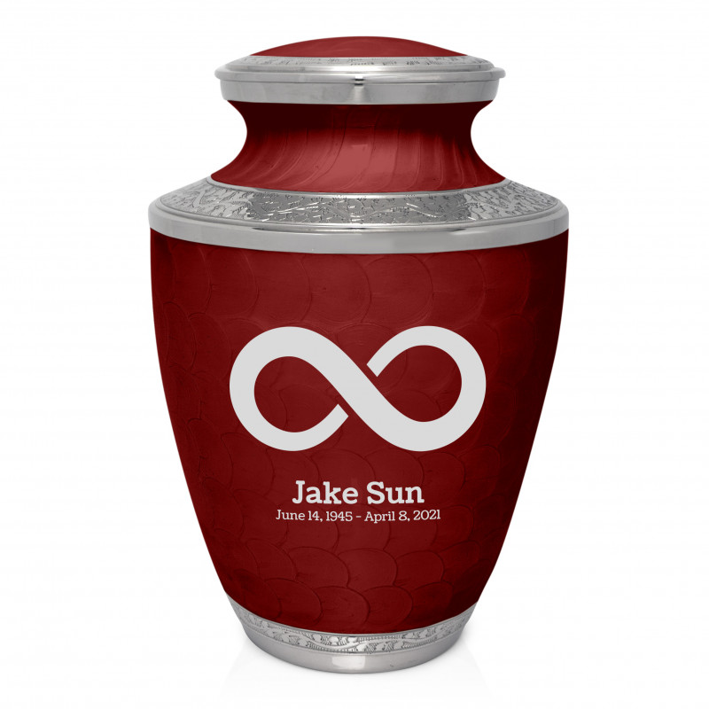 Infinity Cremation Urn - Rose Red