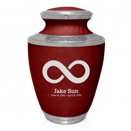 Infinity Cremation Urn - Rose Red