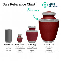 Infinity Cremation Urn - Rose Red