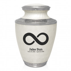 Infinity Cremation Urn - Radiant White