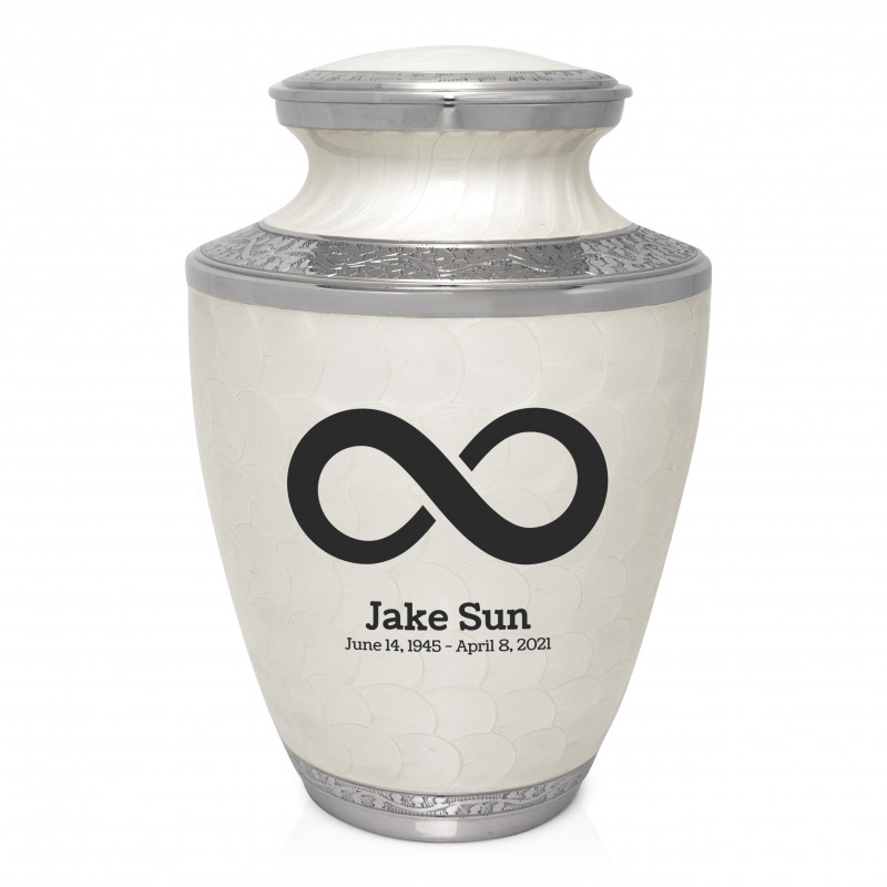 Infinity Cremation Urn - Radiant White