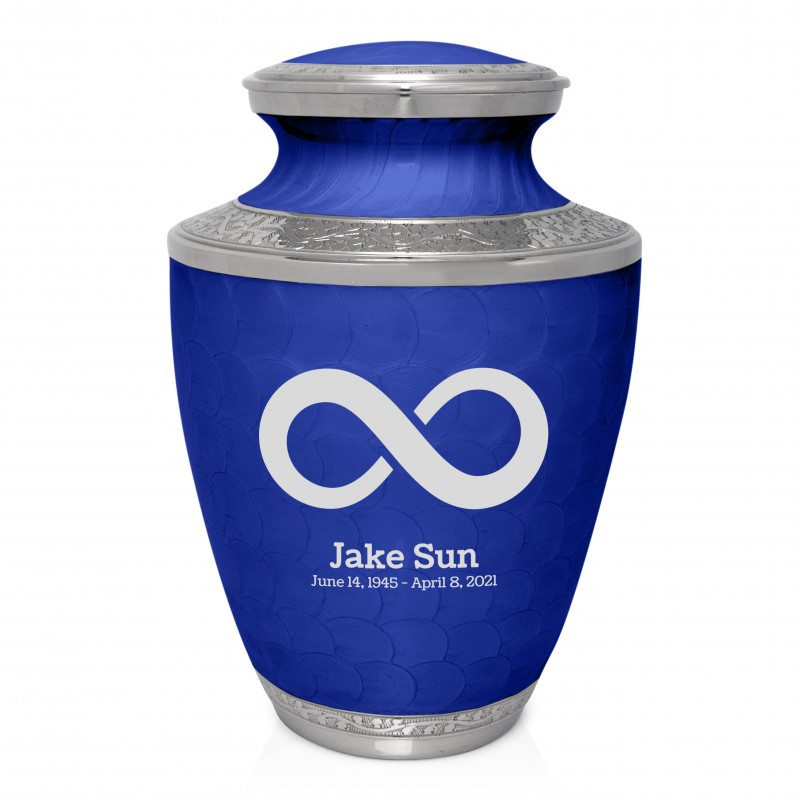 Infinity Cremation Urn - Royal Blue