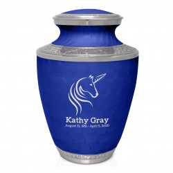 Unicorn Cremation Urn - Royal Blue
