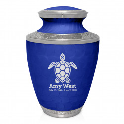 Sea Turtle Cremation Urn - Royal Blue