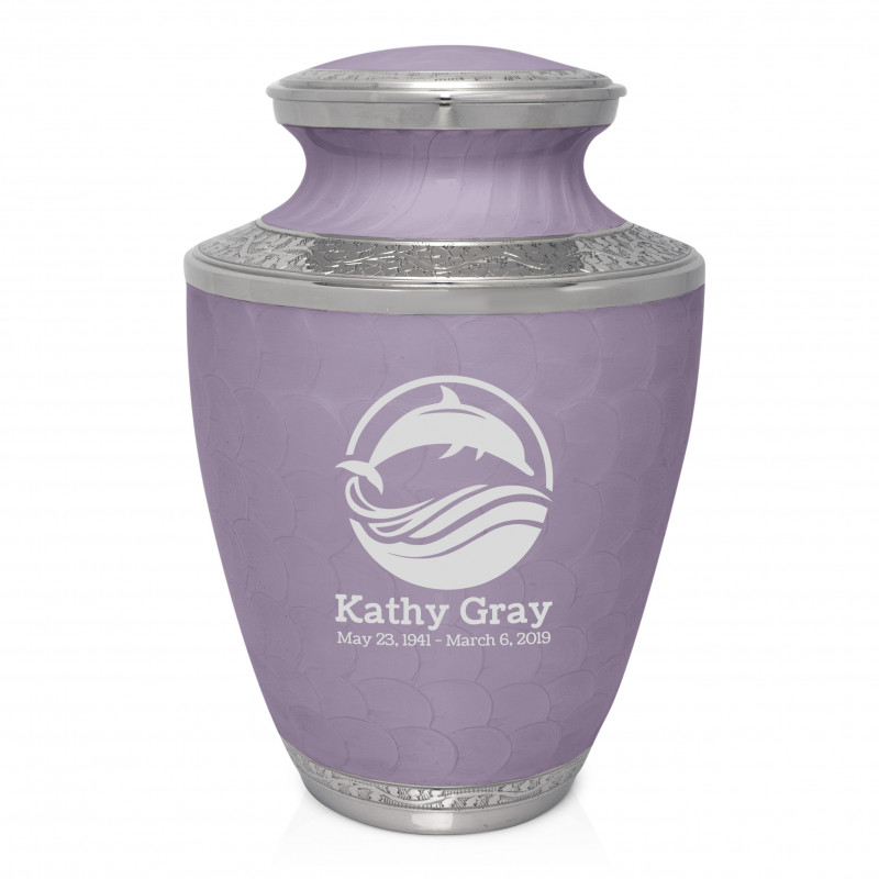 Dolphin Cremation Urn - Regal Purple