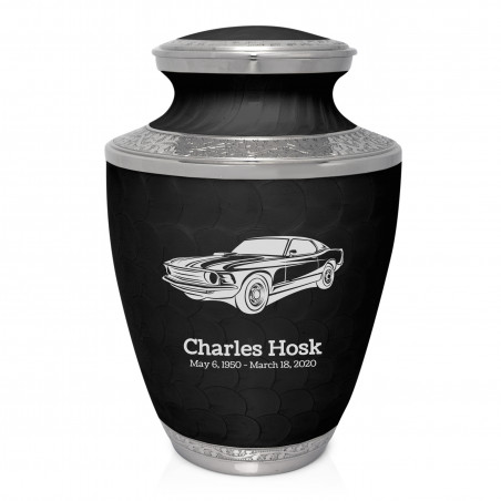 Muscle Car Cremation Urn - Ebony Black