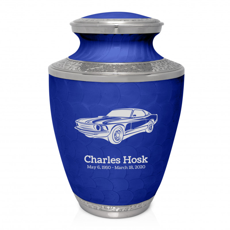 Muscle Car Cremation Urn - Royal Blue