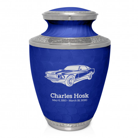 Muscle Car Cremation Urn - Royal Blue