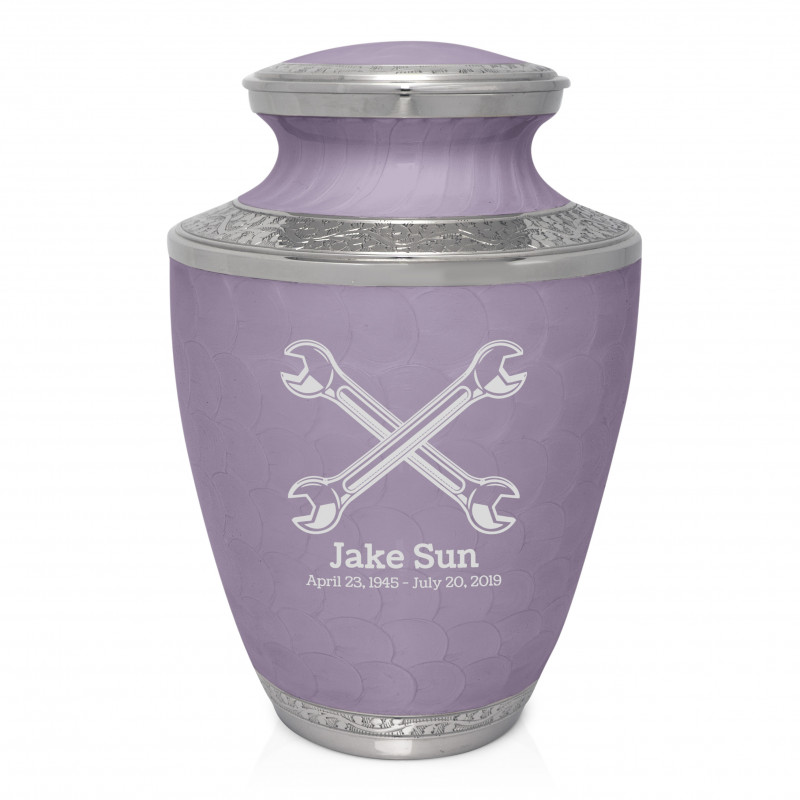 Mechanic Wrench Cremation Urn - Regal Purple