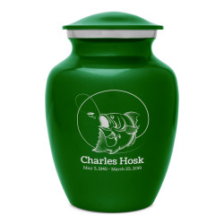 Lure Hit Fishing Sharing Urn - Shamrock Green