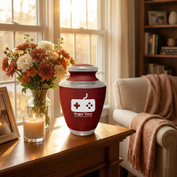 Gaming Cremation Urn - Rose Red