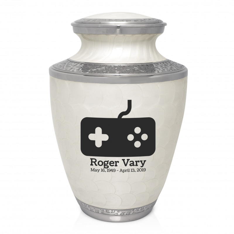 Gaming Cremation Urn - Radiant White