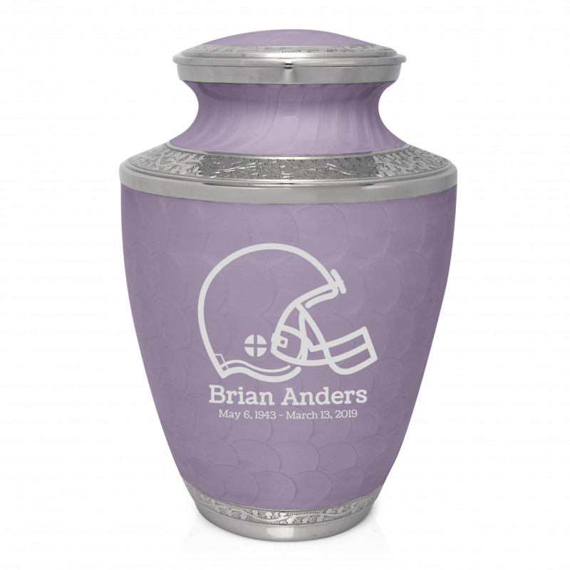 Football Helmet Cremation Urn - Regal Purple