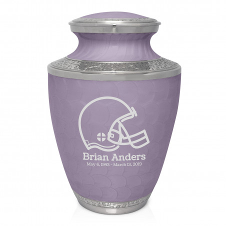 Football Helmet Cremation Urn - Regal Purple