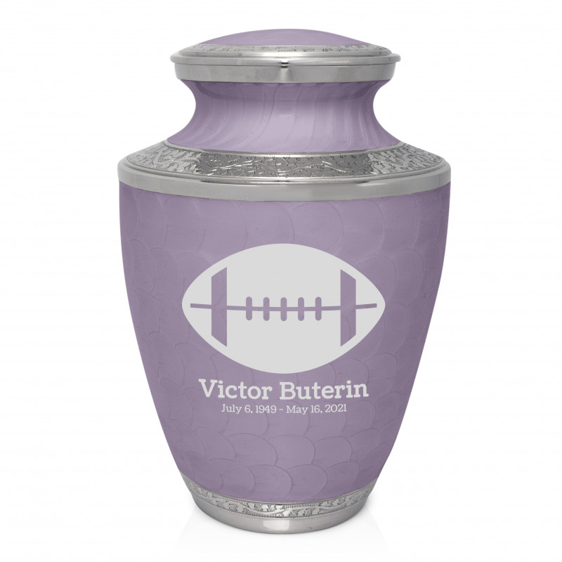 Football Cremation Urn - Regal Purple