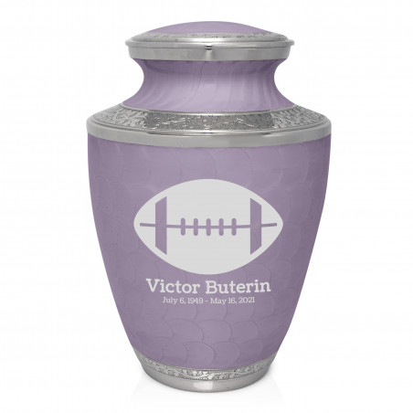 Football Cremation Urn - Regal Purple