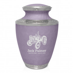 Classic Tractor Cremation Urn - Regal Purple