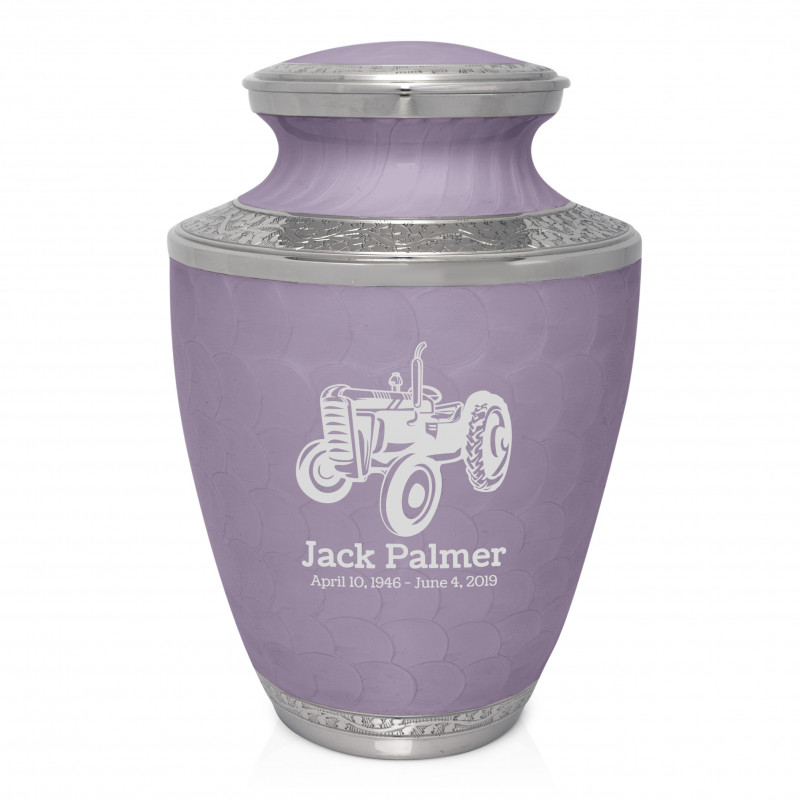 Classic Tractor Cremation Urn - Regal Purple
